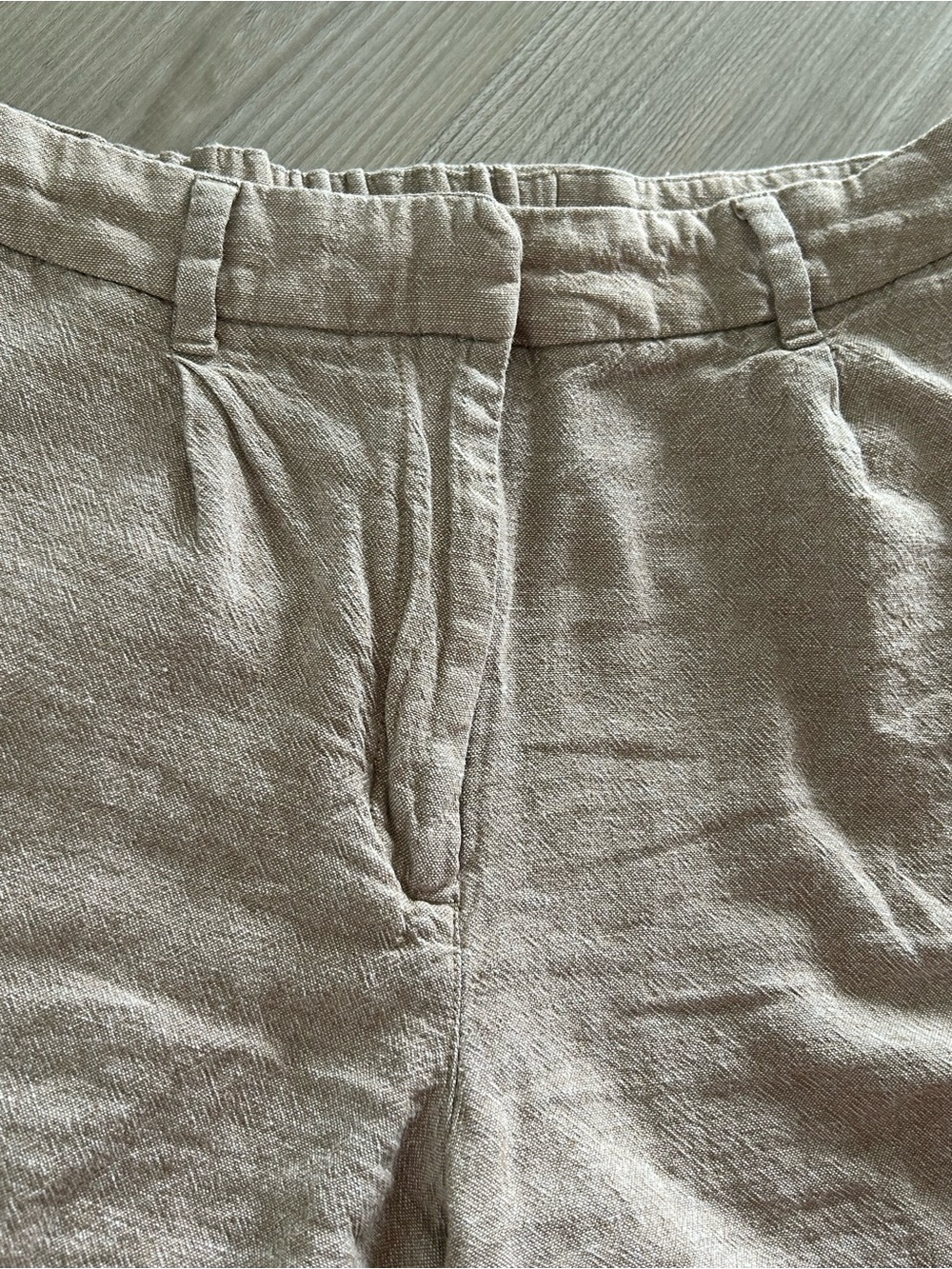 2 for 10$ ☀️ High waisted linen blend shorts sz L - Picture 4 of 12